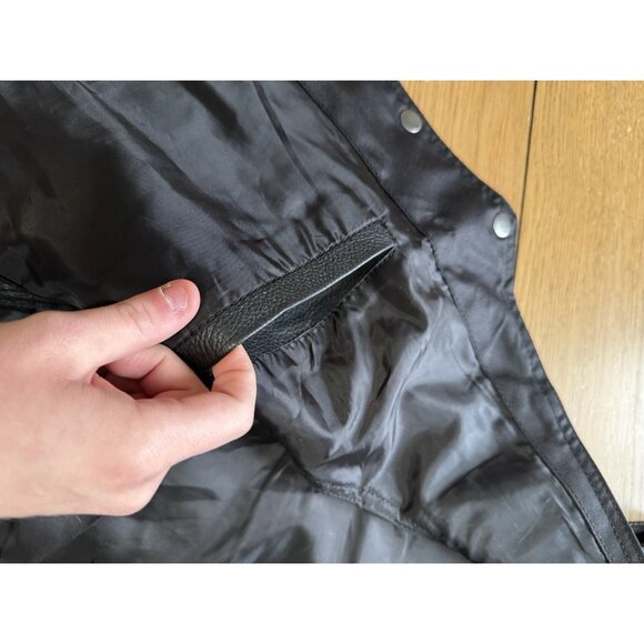 Highway 21 Leather Vest Mens Large Black Motorcycle Side Lace Streetwear Travel - Picture 12 of 13